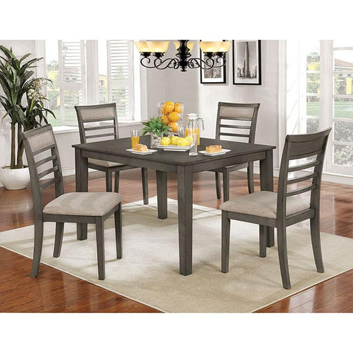Fafnir Weathered Gray/Beige 6 Pc. Dining Table Set w/ Bench - Olympia Furniture (Saint George, Utah)