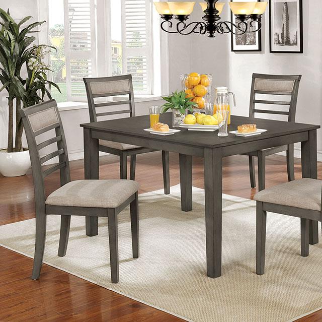 Fafnir Weathered Gray/Beige 6 Pc. Dining Table Set w/ Bench - Olympia Furniture (Saint George, Utah)