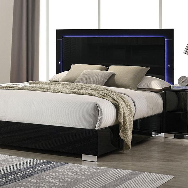 Sinistra Bed Beige, Black, White - Olympia Furniture (Saint George, Utah)