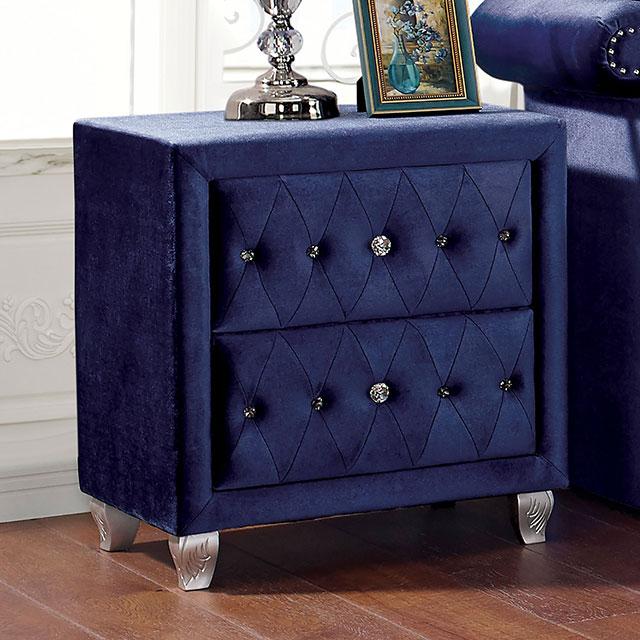 Alzire Black & Blue Night Stand - Olympia Furniture (Saint George, Utah)