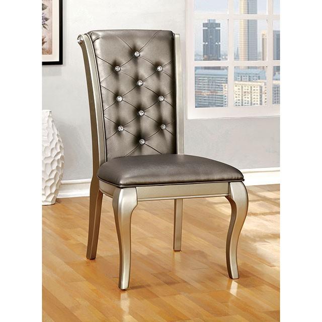 AMINA Champagne Side Chair (2/CTN) - Olympia Furniture (Saint George, Utah)