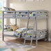 Candice Twin/Twin Bunk Bed White & Gray - Olympia Furniture (Saint George, Utah)