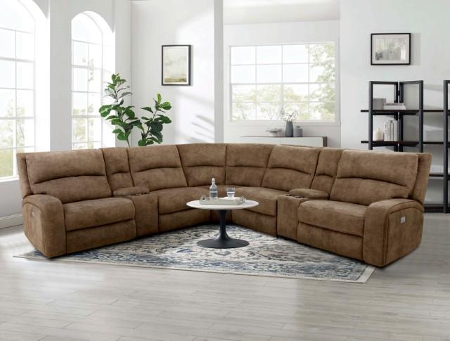 APOSTOLOS Power Sectional, Brown - Olympia Furniture (Saint George, Utah)