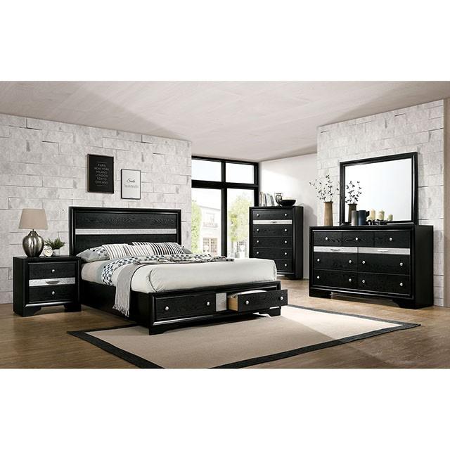 CHRISSY E.King, Full, & Queen Bed White, Grey, & Black - Olympia Furniture (Saint George, Utah)