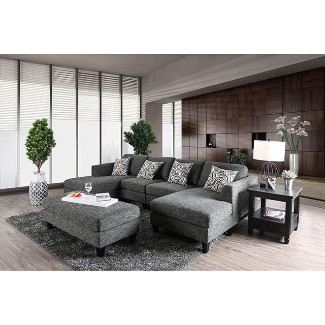 Lowry Gray Sectional w/ Ottoman - Olympia Furniture (Saint George, Utah)