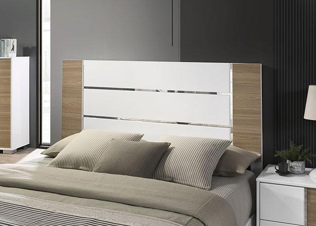 ERLANGEN Cal.King & E.King Bed, White/Natural - Olympia Furniture (Saint George, Utah)