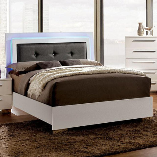 CLEMENTINE Glossy White E.King, Full,& Queen Bed - Olympia Furniture (Saint George, Utah)