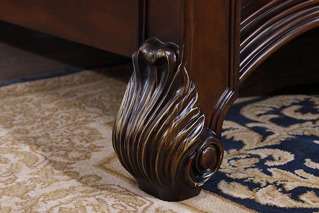 Francione Bed Chrome & Cherry - Olympia Furniture (Saint George, Utah)