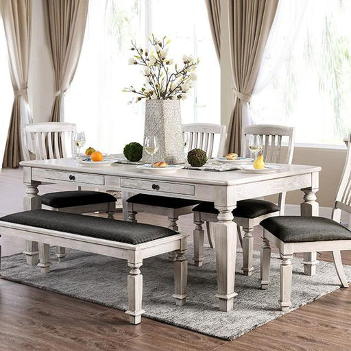 Georgia Antique White/Gray Dining Table - Olympia Furniture (Saint George, Utah)