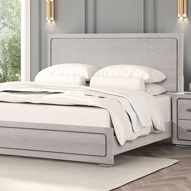 Crowthorne E.King & Queen Bed Grey & White - Olympia Furniture (Saint George, Utah)