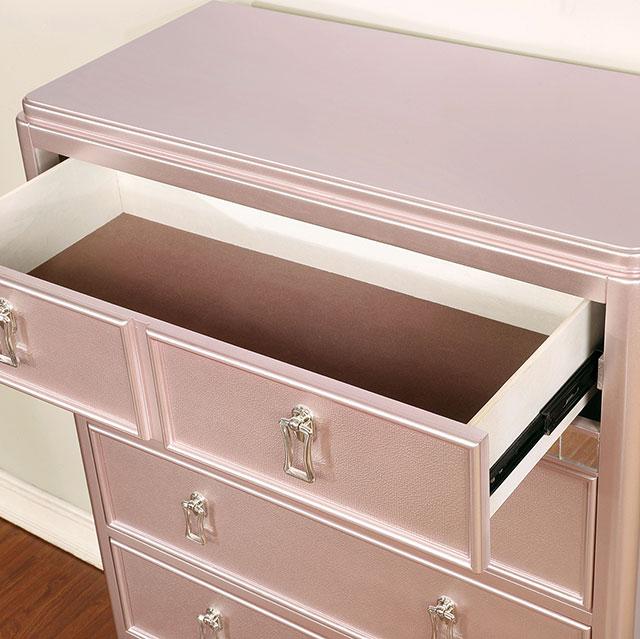 Ariston Rose Pink Full, Twin, & Queen Bed - Olympia Furniture (Saint George, Utah)