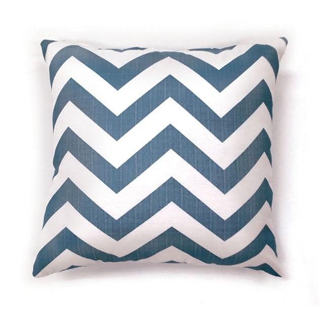 ZOE 18" X 18" Pillow, Blue Chevron (2/CTN) - Olympia Furniture (Saint George, Utah)