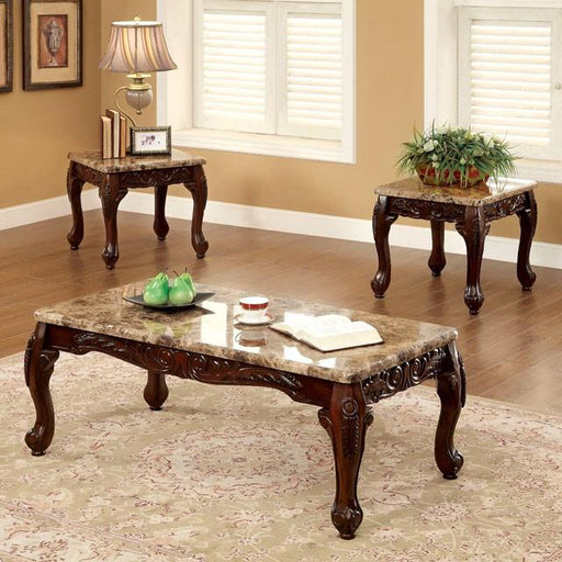 LECHESTER Dark Oak/Ivory 3 Pc. Coffee Table Set - Olympia Furniture (Saint George, Utah)