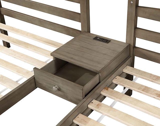 HORTENSE Triple Twin Bunk Bed, W. Gray - Olympia Furniture (Saint George, Utah)