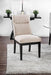 Jasmin Black/White Side Chair (2/CTN) - Olympia Furniture (Saint George, Utah)