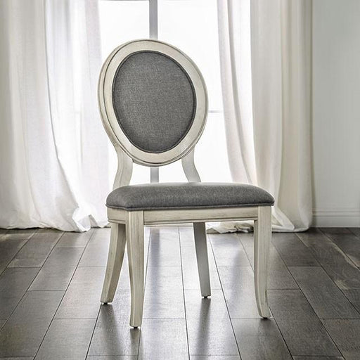 Kathryn Antique White/Gray Side Chair, Antique White (2/CTN) - Olympia Furniture (Saint George, Utah)