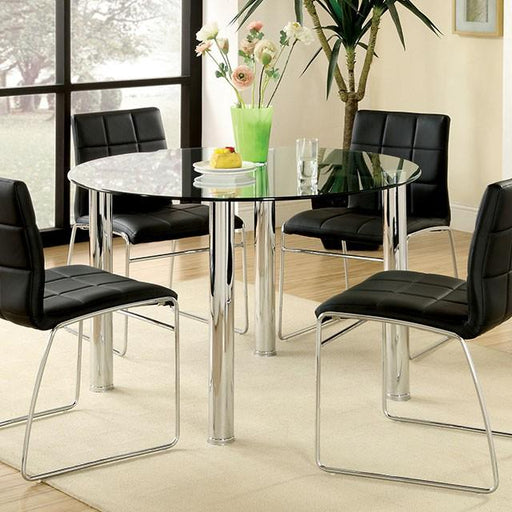 Kona I Chrome Round Dining Table - Olympia Furniture (Saint George, Utah)