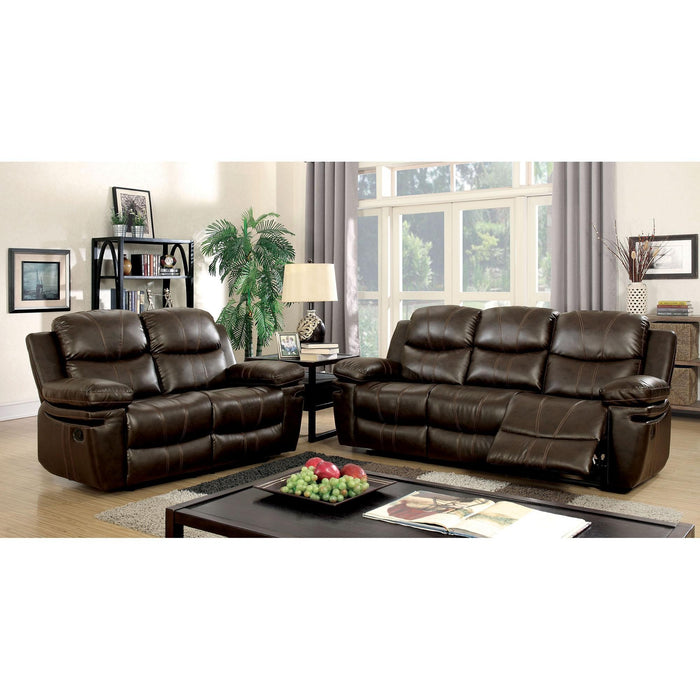 Listowel Brown Love Seat - Olympia Furniture (Saint George, Utah)