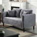 LYNDA Loveseat w/ Pillows, Dark Gray - Olympia Furniture (Saint George, Utah)