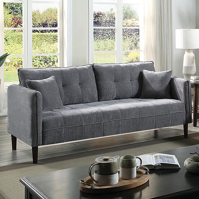 LYNDA Sofa w/ Pillows, Dark Gray - Olympia Furniture (Saint George, Utah)