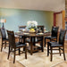 MEAGAN II Brown Cherry Round Counter Ht. Table - Olympia Furniture (Saint George, Utah)