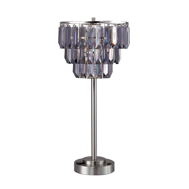 Meg Black/Chrome Table Lamp - Olympia Furniture (Saint George, Utah)