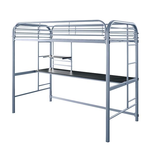 Opal Iii Black & Silver Twin Loft Bed - Olympia Furniture (Saint George, Utah)