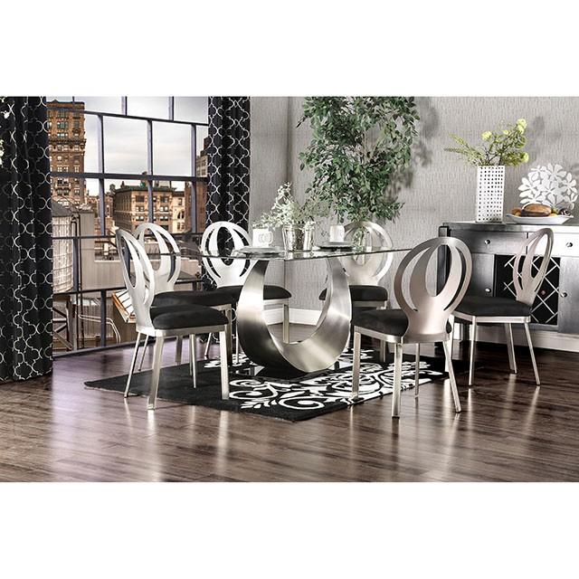 ORLA Silver/Black Dining Table - Olympia Furniture (Saint George, Utah)