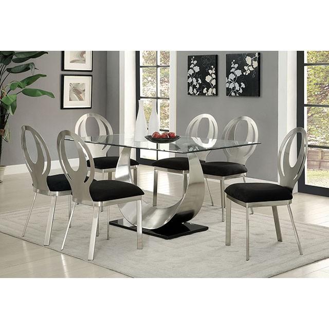 ORLA Silver/Black Side Chair (2/CTN) - Olympia Furniture (Saint George, Utah)