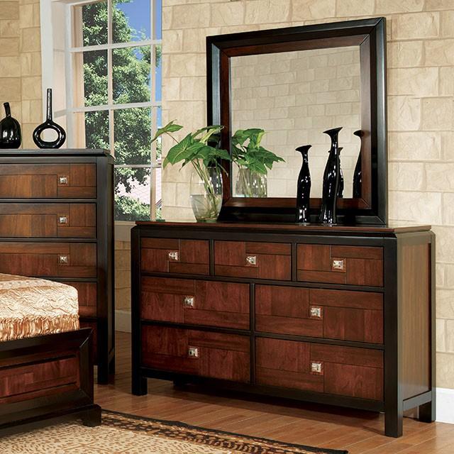 Patra Acacia/Walnut Mirror - Olympia Furniture (Saint George, Utah)