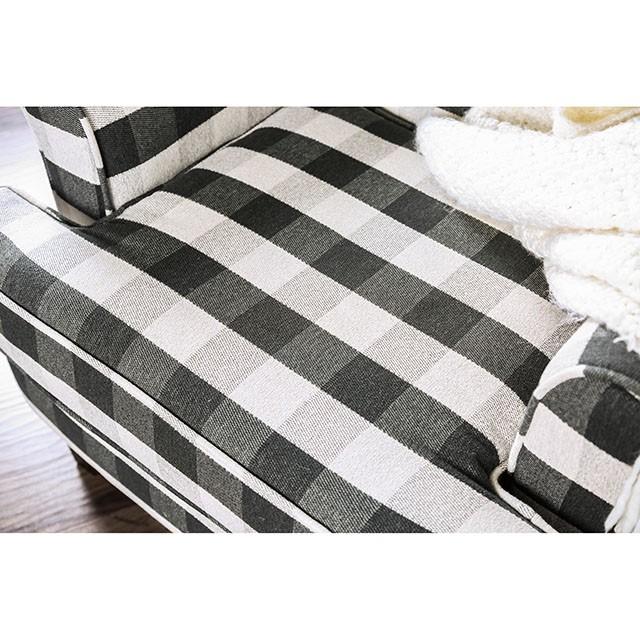 Patricia Ivory/Black Stripe Chair - Olympia Furniture (Saint George, Utah)