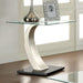 ROXO Satin Plated/Black End Table - Olympia Furniture (Saint George, Utah)