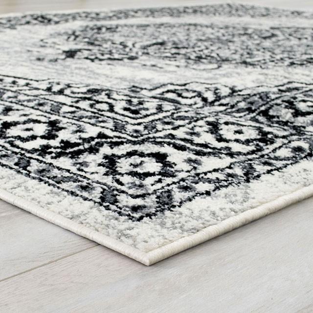 Serang Gray/Black 5' X 7' Area Rug - Olympia Furniture (Saint George, Utah)