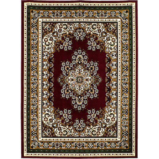 SHINTA Burgundy 5' X 8' Area Rug - Olympia Furniture (Saint George, Utah)