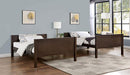 STAMOS Full/Full Bunk Bed, Walnut - Olympia Furniture (Saint George, Utah)
