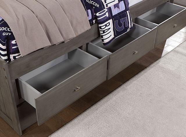 TIBALT Twin DayBed w/ Trundle, Dark Gray - Olympia Furniture (Saint George, Utah)