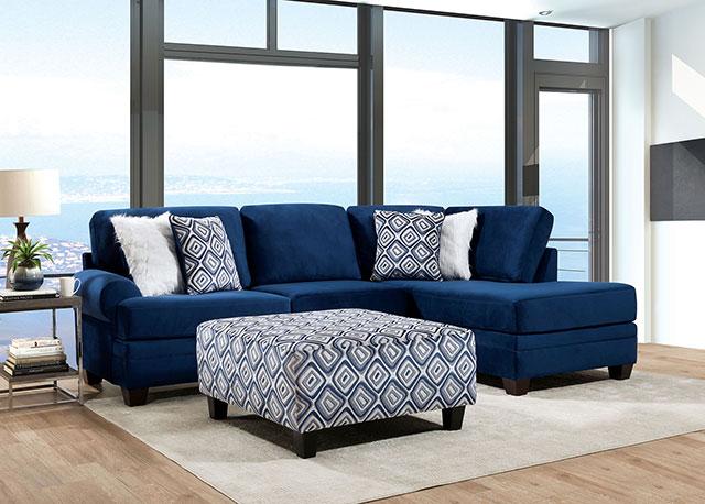WALDPORT Swivel Chair, Navy - Olympia Furniture (Saint George, Utah)