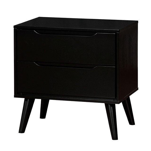 LENNART II Black Night Stand - Olympia Furniture (Saint George, Utah)