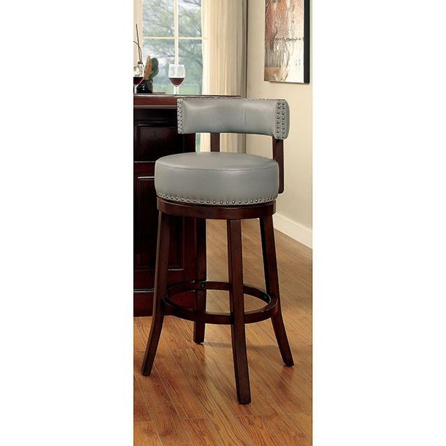 SHIRLEY Dark Oak/Gray 29" Bar Stool - Olympia Furniture (Saint George, Utah)