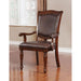 Sylvana Brown Cherry/Espresso Arm Chair (2/CTN) - Olympia Furniture (Saint George, Utah)