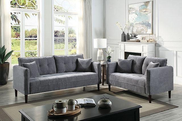 LYNDA Sofa w/ Pillows, Dark Gray - Olympia Furniture (Saint George, Utah)