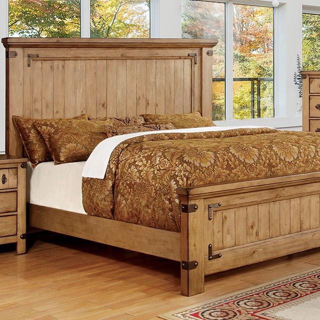PIONEER Weathered Elm Cal.King, E.KIng, & Queen Bed - Olympia Furniture (Saint George, Utah)