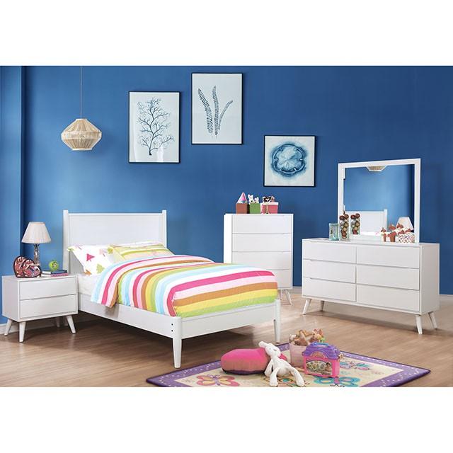 LENNART II Black & White Cal.King, E.King, Full, Queen, Twin Bed - Olympia Furniture (Saint George, Utah)