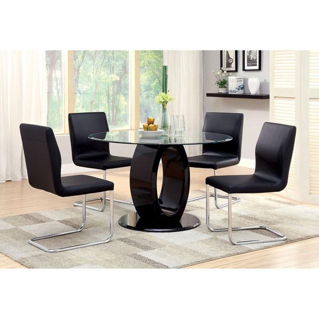 LODIA I Black/Silver Side Chair - Olympia Furniture (Saint George, Utah)