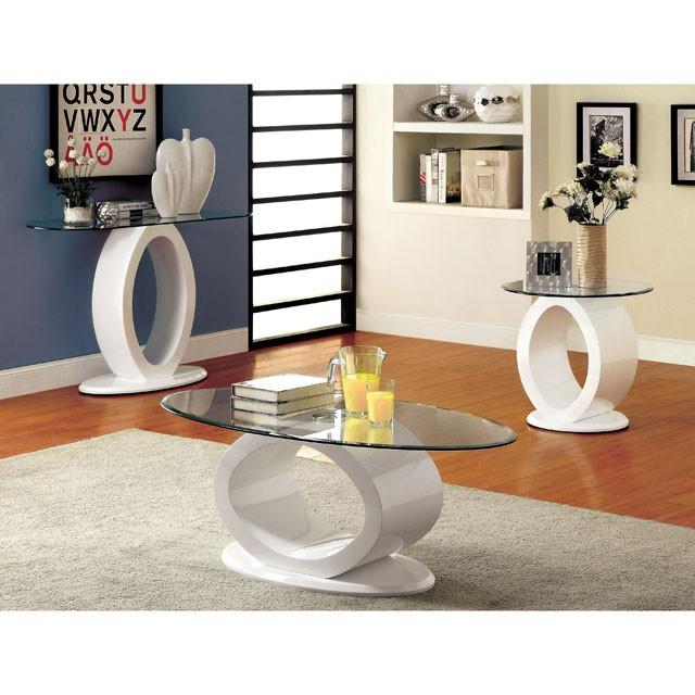 LODIA III White Coffee Table, White - Olympia Furniture (Saint George, Utah)