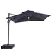 Sano 10 Ft Square Umbrella w/ Double Top w/ LED Light + 37" Large Base - Olympia Furniture (Saint George, Utah)