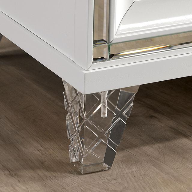 EMMELINE Night Stand w/ USB, White - Olympia Furniture (Saint George, Utah)