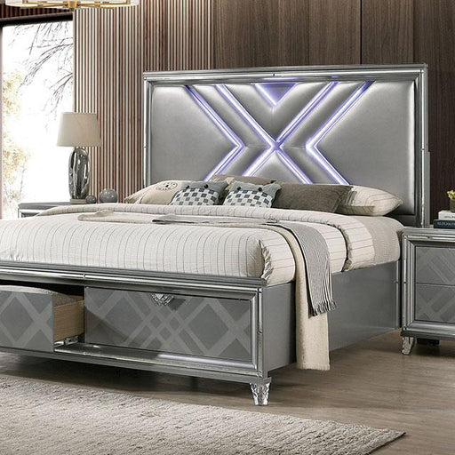 Emmeline 4 & 5 Piece Queen Bedroom Set Gray & White - Olympia Furniture (Saint George, Utah)