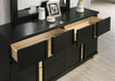 Lillestrom E.King, Queen, Full, & Full Bed Black & White - Olympia Furniture (Saint George, Utah)