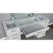 Valentina Vanity Set White & Dark Gray - Olympia Furniture (Saint George, Utah)